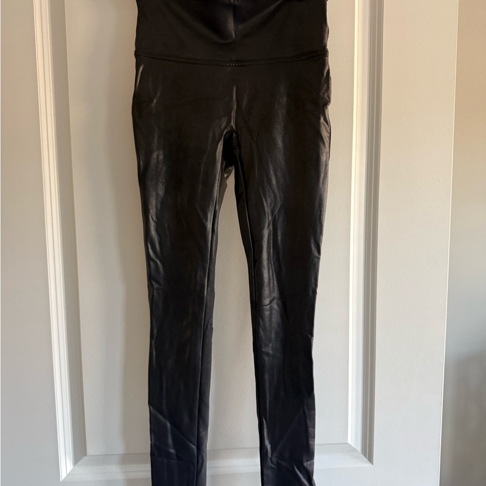 SPANX Shiny Black Leggings